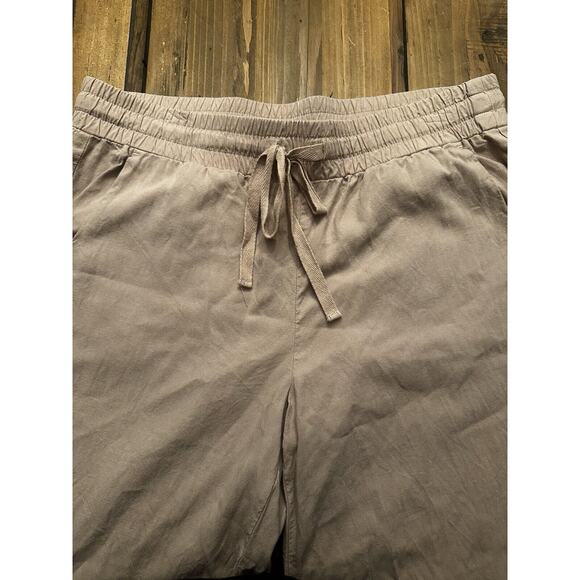 Cloth & Stone Anthropologie Women's Joggers Sz Med Beige Drawstrings 100% Tencel - Picture 4 of 12
